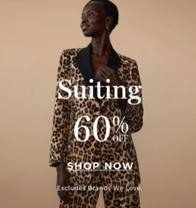 60% off Suiting