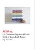 Liz Claiborne Signature Plush Solid or Logo Bath Towel