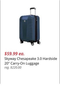 Skyway Chesapeake 3.0 Hardside 20" Carry-On Luggage