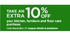 Take an Extra your kitchen, furniture and floor care purchase w/Coupon HOME10