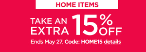 Extra 15% Off Home Items