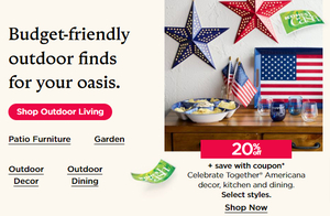 20% Off Decor, Kitchen and Dining