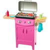 Barbie World Toy BBQ Grill Playset with 7 Dollhouse Accessories Including Grill