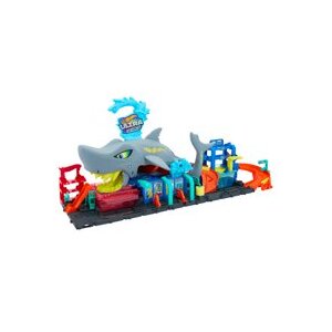 Hot Wheels City Ultra Shark Car Wash with Color Reveal Toy Car