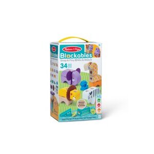 Melissa & Doug Blockables Safari Snap And Play Set Toy 34 Pcs