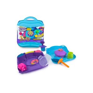 Kinetic Sand, SquishMotion Playset w/1lb Play Sand, Stamper & 5 Tools