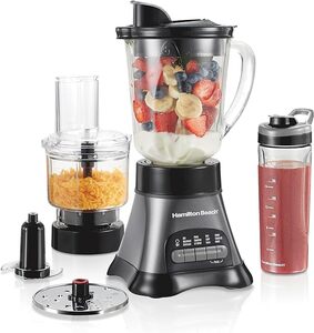 Hamilton Beach Blender for Shakes and Smoothies & Food Processor Combo 40oz