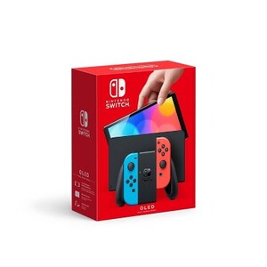 Nintendo Switch OLED Model with Neon Red & Neon Blue Joy-Con