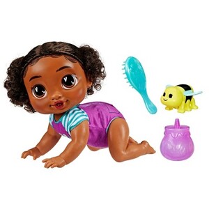 Baby Alive Crawl N Play Baby Doll Tilly: Requires 4 AA Batteries, 13.5-inch Black Hair