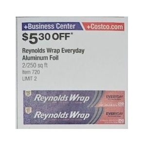 $530 Off Reynolds Wrap Everyday Aluminum Foil 2/250 sq ft