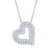 Round Brilliant 1.00 ctw VS2 Clarity, I Color Diamond 14kt White Gold Heart Pendant