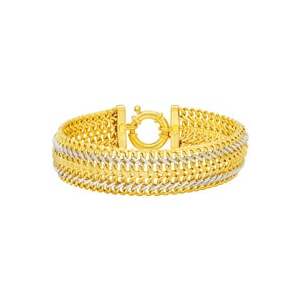 14kt Two-Tone Yellow Gold Infinity Bracelet