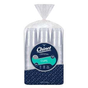 $3 off Chinet Crystal 10 oz Plastic Cup, Clear, 150-count