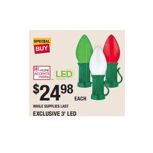 3-ft LED Jumbo Bulb Yard Decor
