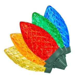 Home Accents Holiday 100 Count Multi-Colored Faceted C9 LED Lights