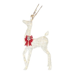 Home Accents Holiday 4.5 ft. Polar Wishes LED Deer with Bow Holiday Yard Decoration