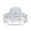 Cushion Cut & Round Brilliant 3.00 ctw VS2 Clarity, G Color Diamond Platinum Halo Wedding Set