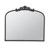 A&B HOME 31.2 in. H x 40 in. W Arch Iron Black Mirror