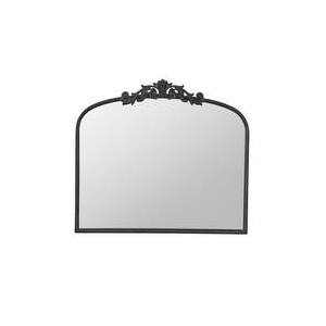 A&B HOME 31.2 in. H x 40 in. W Arch Iron Black Mirror