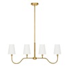 Hampton Bay Vernon Hills 4-Light Antique Brass Island Pendant Light