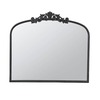 A & B Home 31.2 in. H x 40 in. W Arch Iron Black Mirror