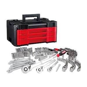 CRAFTSMAN 230-Piece Standard (SAE) and Metric Polished Chrome Mechanics Tool Set with Hard Case