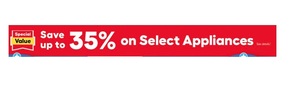 Save up to 35% on select Appliances