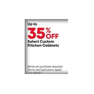 Up to 35% off Select Custom Kitchen Cabinets