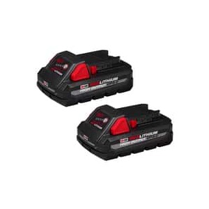 Milwaukee M18 RedLithium CP3.0 3 Ah Lithium-Ion High Output Battery Pack 2 pc