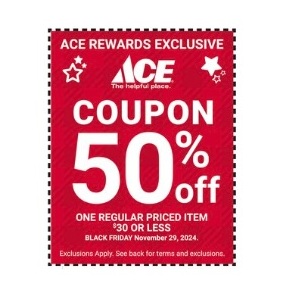 50% Off  One Regular Priced Item