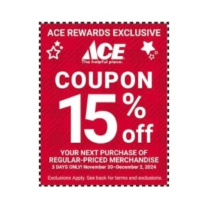 15% off Your Next Purchase Of Regular Priced Merchandise