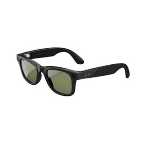 Ray-Ban Meta Wayfarer Smart Glasses - Shiny Black Frames, Green Lenses