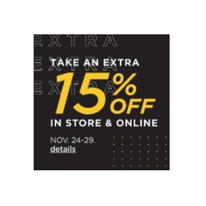 Take an Extra 15% Off