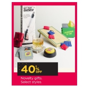 40% off Novelty Gifts