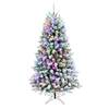 Holiday Living 7-ft Flocked Seattle Pre-lit LED Artificial Christmas Tree