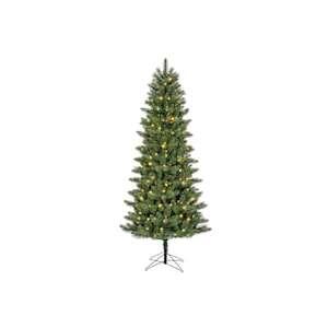 GE 7-ft Woodbury Pine Pre-lit LED Artificial Christmas Tree