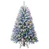 Holiday Living 5-ft Flocked Bristen Spruce Pre-lit LED Artificial Christmas Tree