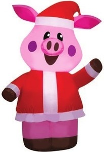 Holiday Living  3.5-ft Holiday Pig Christmas Inflatable