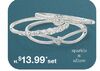 Sparkle Allure Pure Silver-Plated Bangle Set