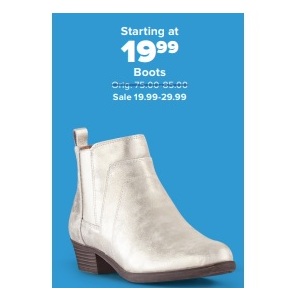Boots Starting at $19.99