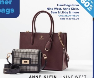 Up to 60% Off Handbags from Nine West, Anne Klein, Sam & Libby & more