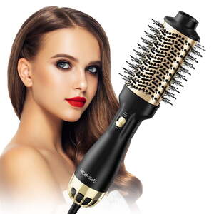 NEXPURE Hair Dryer Brush, 4 in 1 Blow Dryer Brush with Negative Ion Anti-Frizz Ceramic Titanium Barrel Hot Air Brush