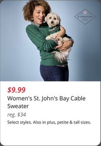 Women's St. John's Bay Cable Sweater