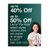 up to 40% Off Or up to 50% Off Levi's For Kids select styles