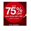 Up to 75% Off After extra 40% Off Fine jewelry