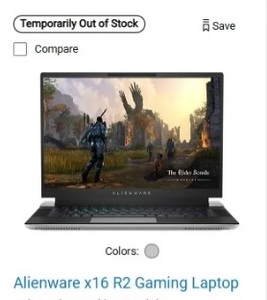 Alienware x16 R2 16-inch Gaming Laptop w/ Intel Core Ultra 9 NVIDIA GeForce RTX 4070