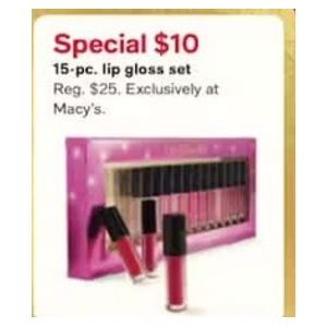 15 pe. Lip Gloss Set