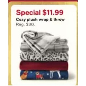 Cozy plush wrap & throw