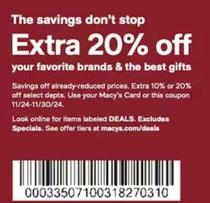 Extra 20% off your favorite brands & the best gifts