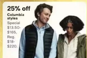 25% off Columbia Styles